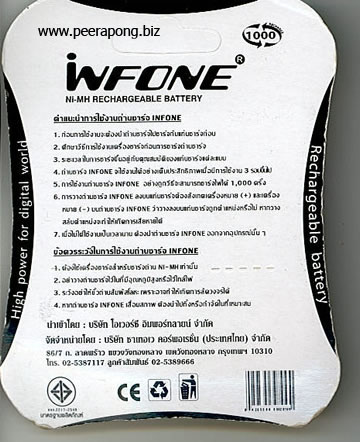 iNFORNE 900 mAH Manual